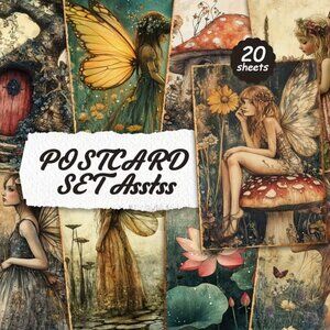 Forest Elf Postcards English Scrapbooks Rubbish Diaries Scrapbooking DIY Crafts